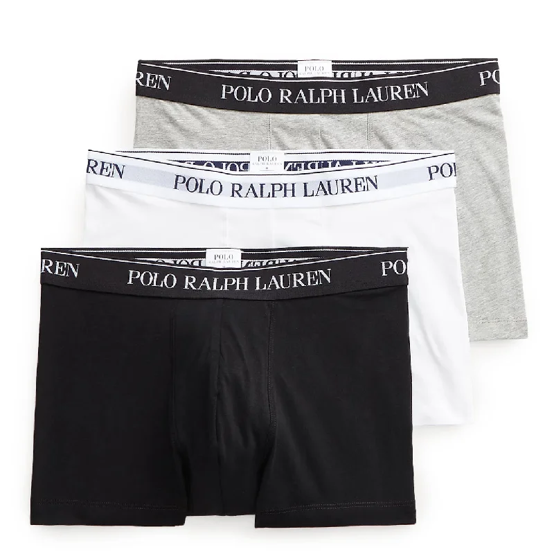 sock selection vintage -  Polo Ralph Lauren Classic 3-Pack Trunks White / Polo Black / Andover Heather