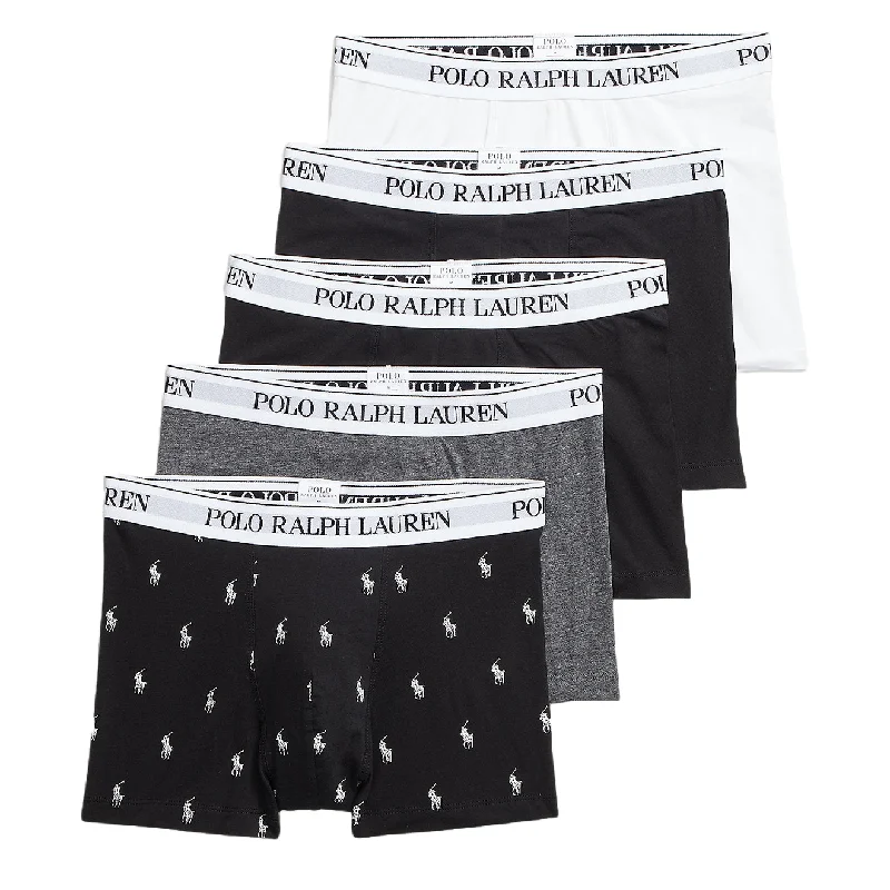 sock durability bold -  Polo Ralph Lauren Classic Trunk 5-Pack White/Black/Charcoal