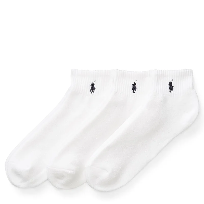 sock collections bold -  Polo Ralph Lauren Quarter Sock 3-Pack White