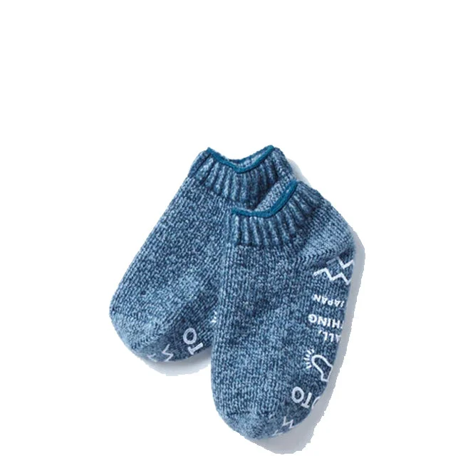 sock bundles minimalist -  Rototo Pile Sock Slipper Indigo / Light Blue