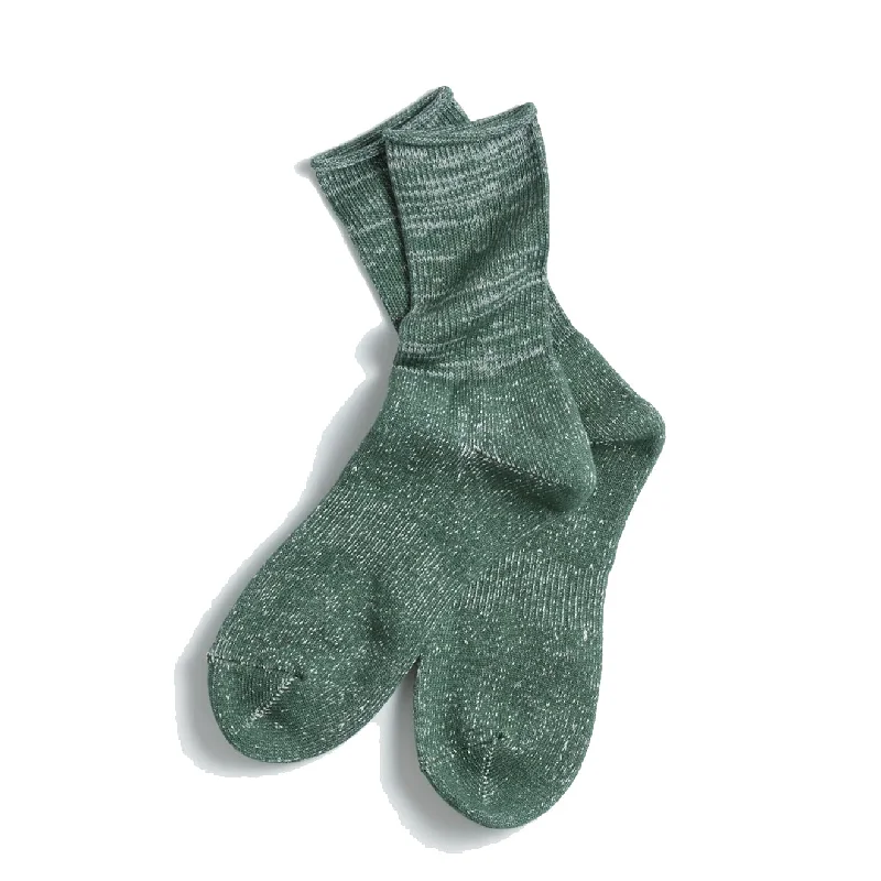 sock packs organic -  Rototo Washi Pile Crew Sock Dark Green