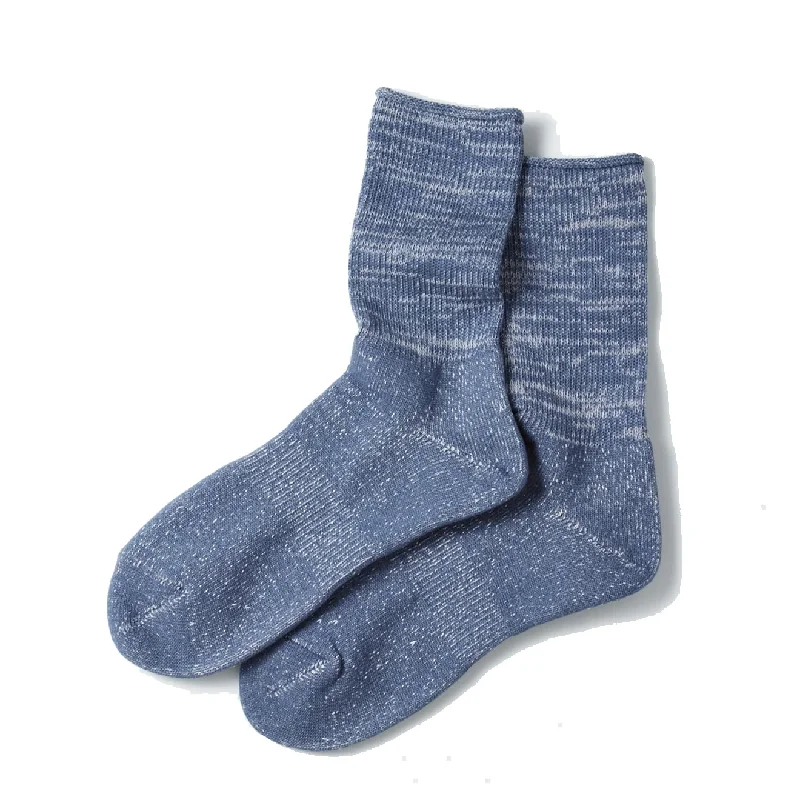 sock selection organic -  Rototo Washi Pile Crew Sock Slate Blue