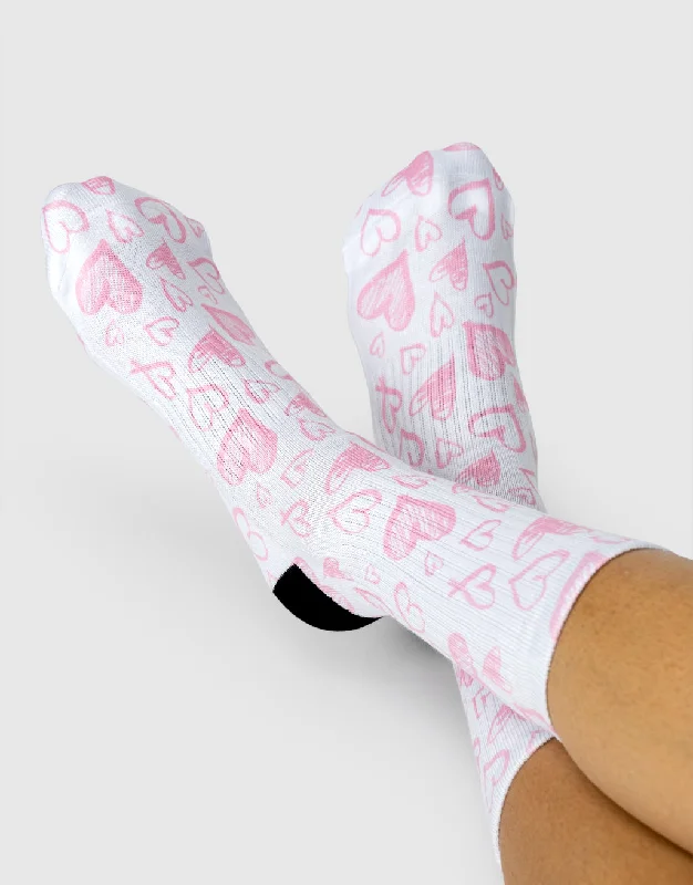 sock styles bold -  Scribble Heart Socks