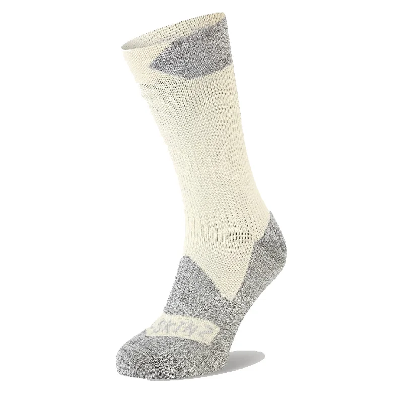 sock care vintage -  Sealskinz Raynham WP Sock Cream / Grey Marl