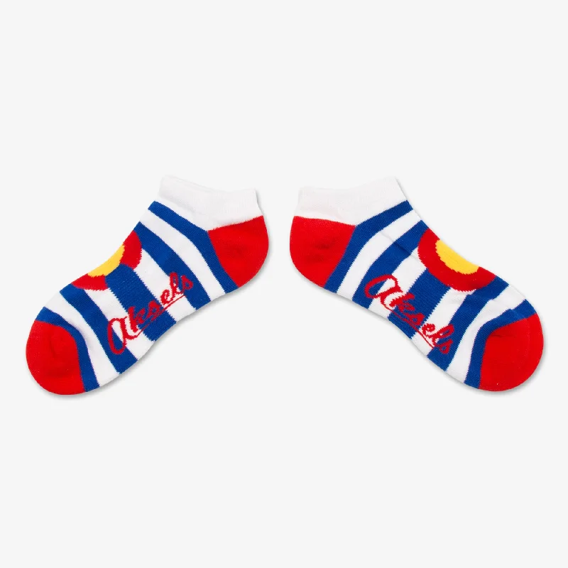 sock durability bold -  Striped Colorado Flag Ankle Socks