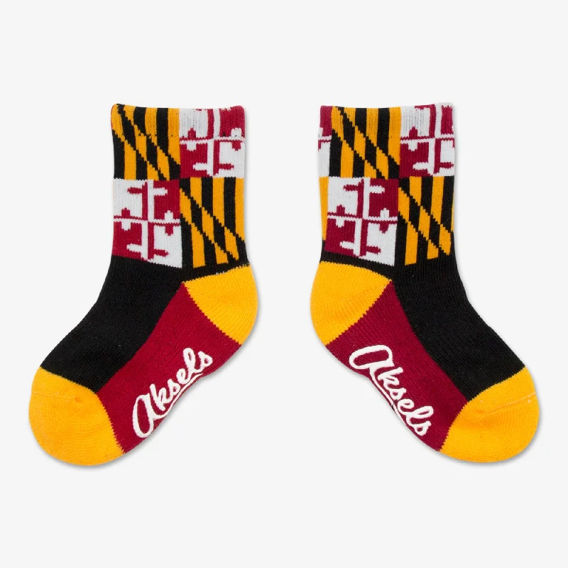 sock types organic -  Toddler Maryland Flag Socks