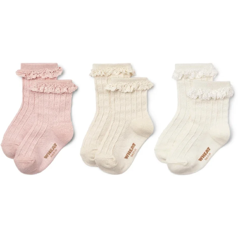 sock coupons bold -  Wheat Powder 3 Pk Naja lace Socks