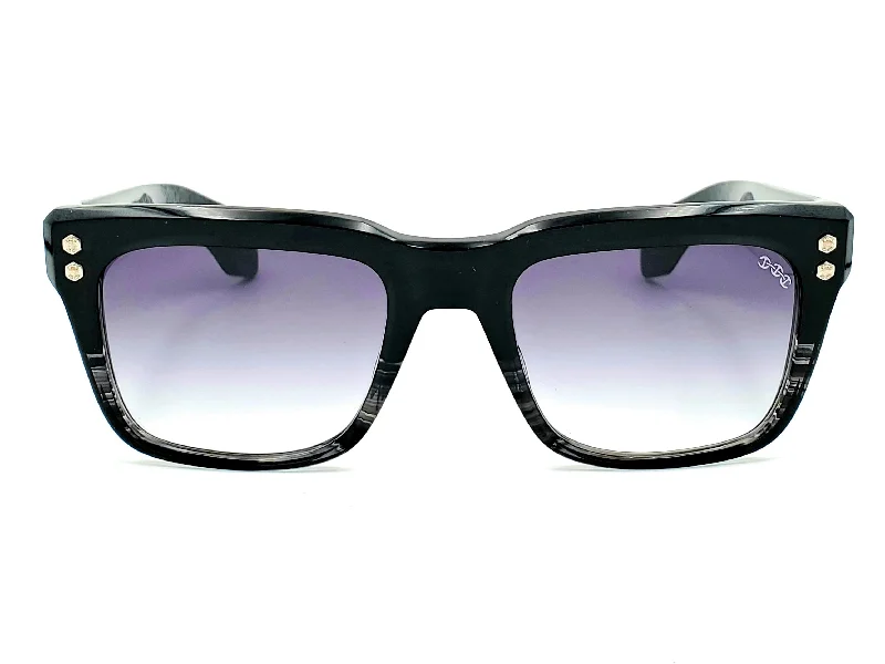 sunglasses for winter paths -  HOORSENBUHS MODEL V | BLACK/GREY TORTOISE FADE SQUARE SUNGLASSES