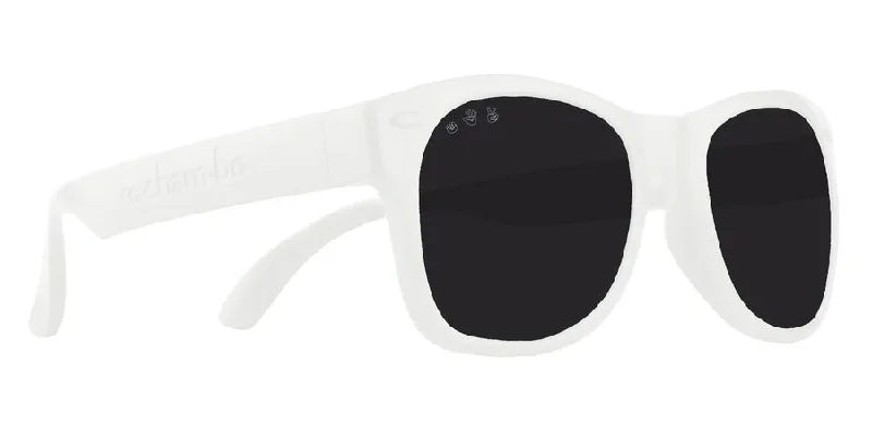 sunglasses with frosty breaks -  Roshambobaby Ice Ice Baby White Toddler Shades