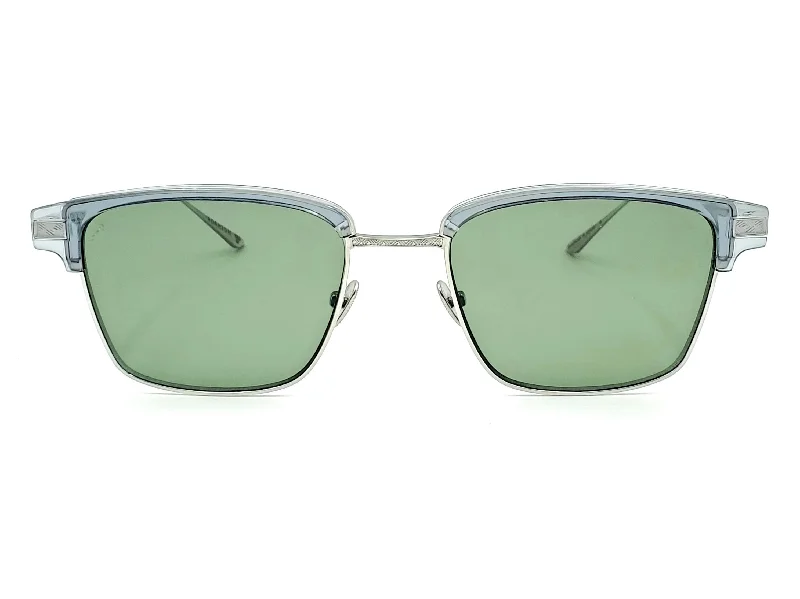 sunglasses with frosty bridges -  LEISURE SOCIETY ADAMSON 12K SILVER SQUARE SUNGLASSES