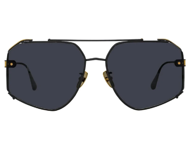 sunglasses for winter slides -  LINDA FARROW AMAR AVIATOR SUNGLASSES